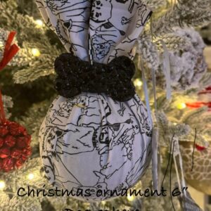 8"x9" Hanging dog covered Sphere