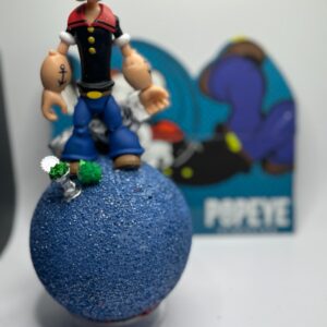 Popeye the sailor man figurine w duffle bag w anchor charm