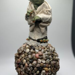 Master Yoda on shell covered 6” Sphere.