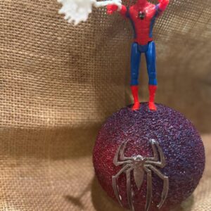 Spider-Man w silver pl spider on red/blue 6” Sphere.