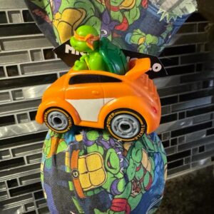 Michelangelo on Turtle covered 6” Sphere