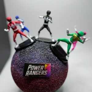 Power Rangers on 6” multi col. sphere