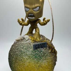 Groot on green/gold 6” sphere