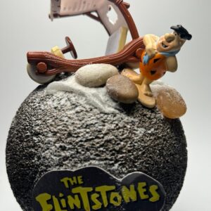 Flintstones Fred w Flintstonemobile on brown