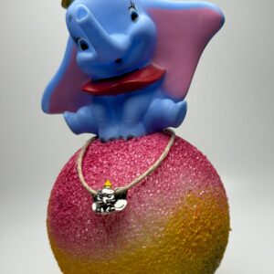 Dumbo w silver pandora charm on pink/yellow